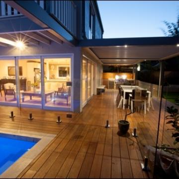 Poolside deck and outdoor room