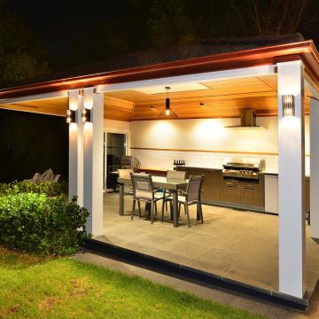 Outdoor room and kitchen